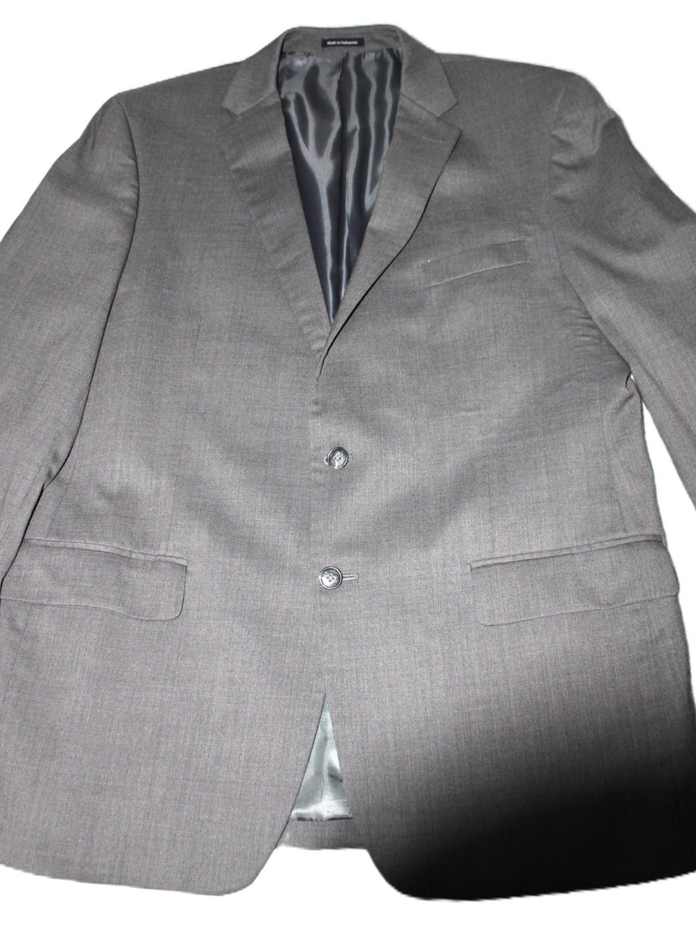 Joseph Abboud Blazer Mens 46 Long Gray Polyester Wool Spandex Suit Jacket